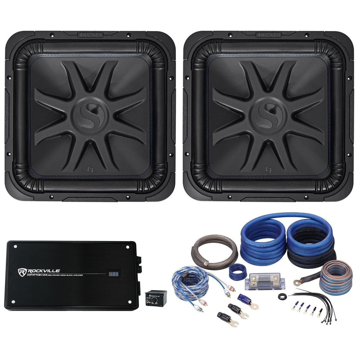 (2) L7S154 15" Solo-Baric L7S Subwoofers + 1500W Amplifier + Amp Kit