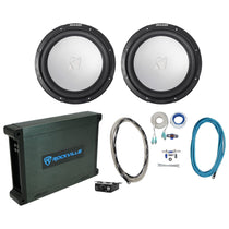 (2) 45KM104 10" 350W Marine Subwoofers + Mono Amplifier + Wire Kit