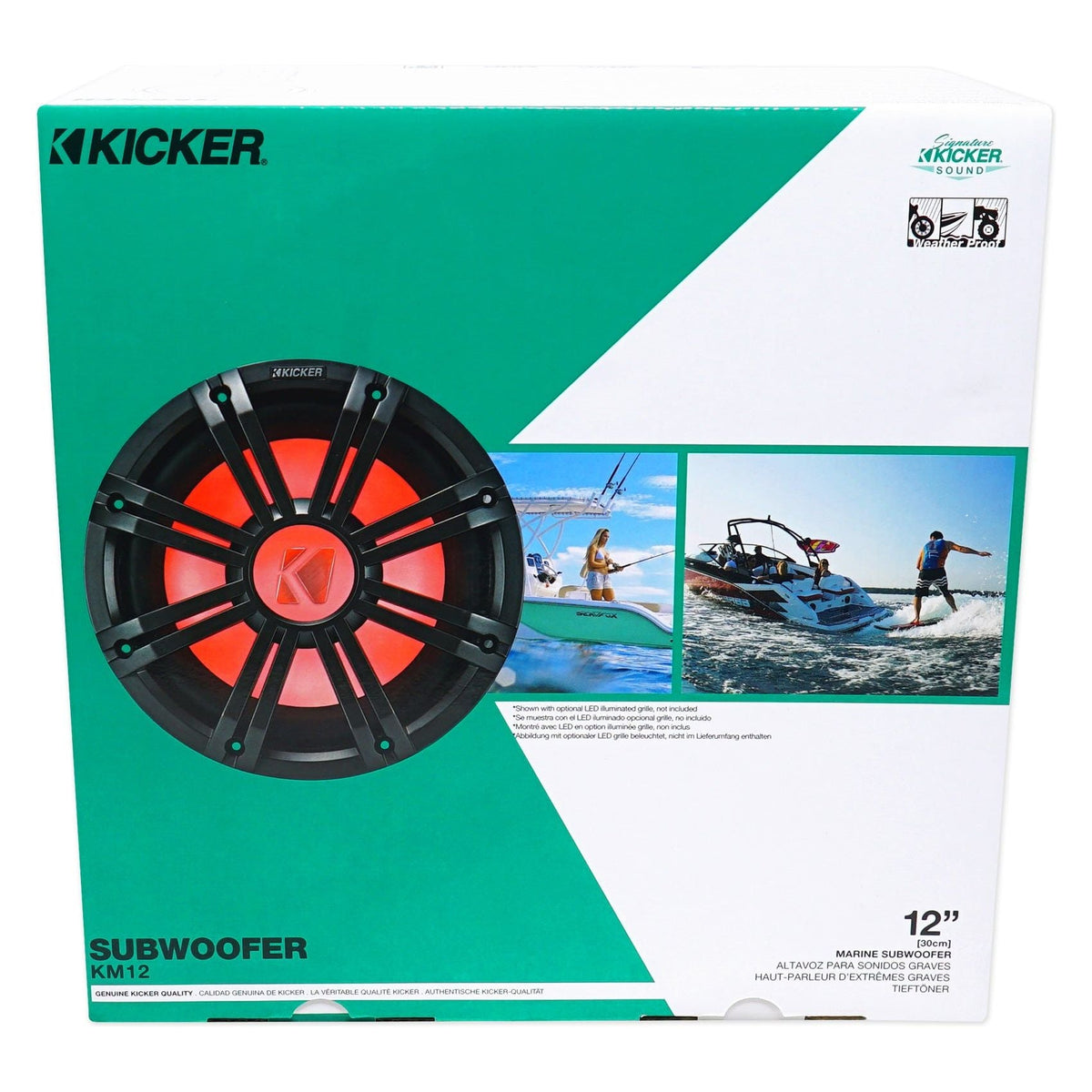 (2) 45KM124 12" Marine Subwoofers + MTX Mono Amplifier + Wire Kit