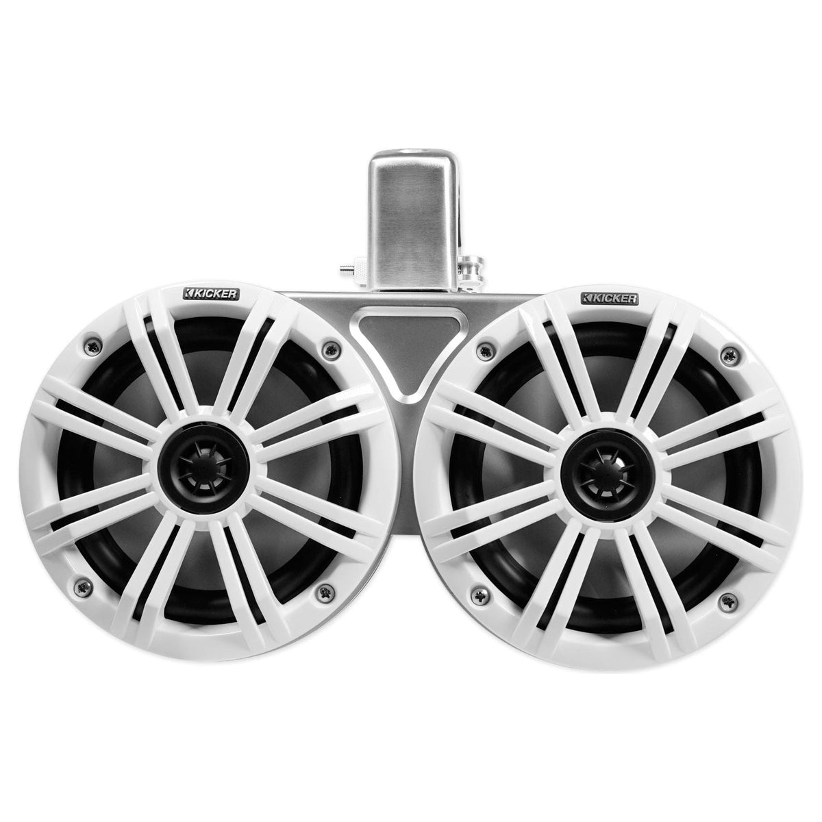 (2) KICKER 45KMTDC65W Dual 6.5" 390w Marine Wakeboard LED Tower Speakers KMTDC65