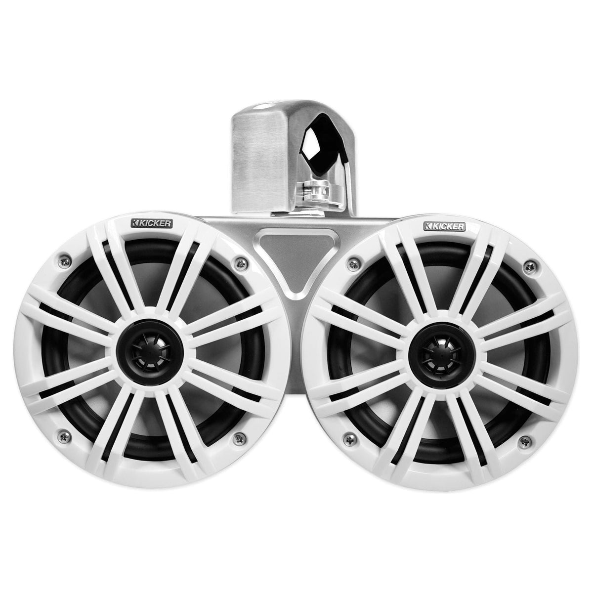 (2) KICKER 45KMTDC65W Dual 6.5" 390w Marine Wakeboard LED Tower Speakers KMTDC65