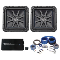 (2) L7S124 12" Solo-Baric L7S 4-Ohm Car Subs + 1500W Amplifier + Amp Kit