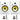 (2) KRK RP4G3W RP4-G3S White Rokit Powered 4" Inch Active Studio Monitors