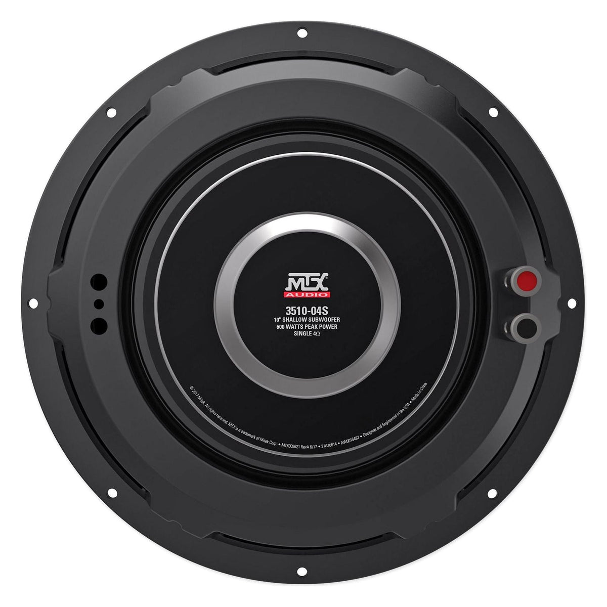 3510-04S 10" Shallow-Mount Subwoofer Pair, SVC 4-Ohm