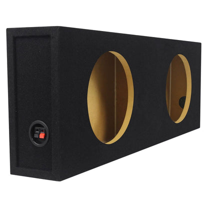 (2) MTX 3510-04S 10" 1200w Shallow Car Subwoofers+Sealed Slim Sub Box Enclosure