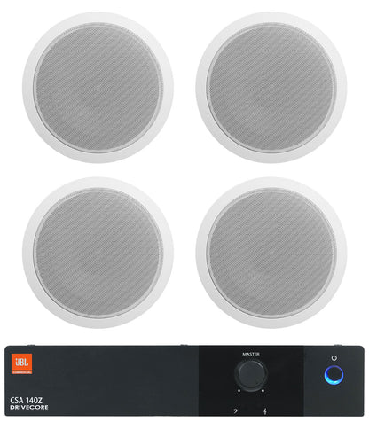CSA 140Z Commercial 70V Amplifier + (4) 6" White Ceiling Speakers