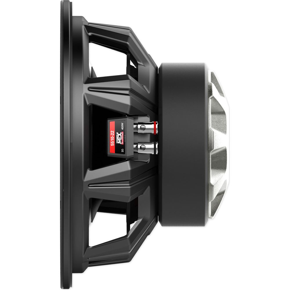 (2) MTX 5510-22 10" 1600 Watt DVC 2-ohm Car Subwoofers+Sealed Sub Box Enclosure