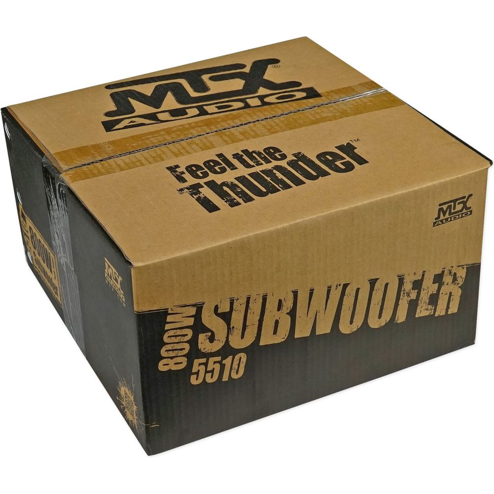 (2) MTX 5510-22 10" 1600 Watt DVC 2-ohm Car Subwoofers+Sealed Sub Box Enclosure
