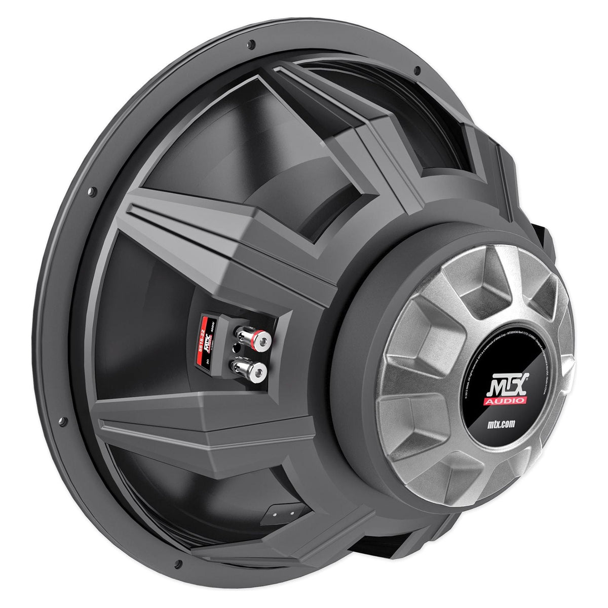 (2) MTX 5515-22 15" 1600w Car Subwoofers+Vented Sub Box+Mono Amplifier+Amp Kit