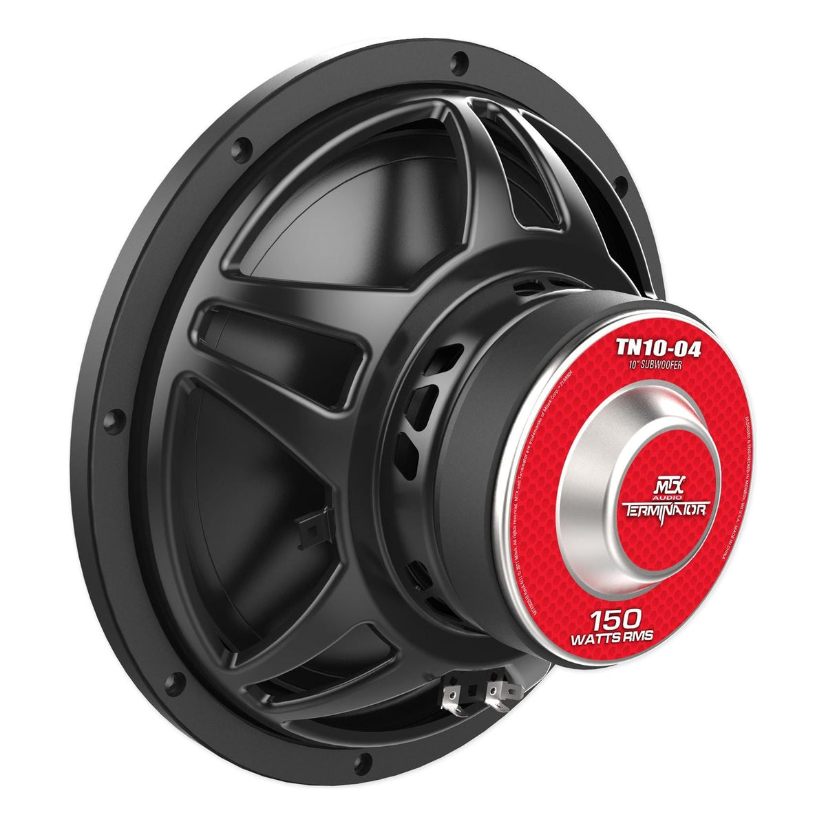 (2) MTX Terminator TN10-04 10” 600w Car Audio Subwoofers+Mono Amplifier+Amp Kit
