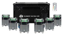 Element H6 Pak Chr (6) RGBAW+UV Outdoor Wireless DMX Wash Up-Lights
