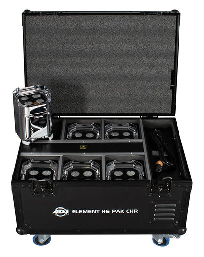 Element H6 Pak Chr (6) RGBAW+UV Outdoor Wireless DMX Wash Up-Lights