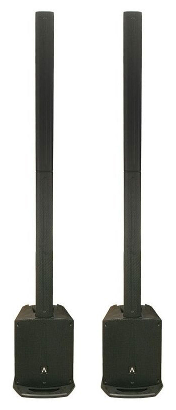 (2) Avante Audio ADJ Achromic AS8 ACDC 1000W Powered Column PA Systems in Black