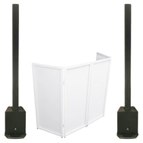 (2) Avante Audio ADJ Achromic AS8 ACDC 1000W Powered Column PA Systems+Facade