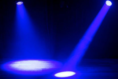 (2) Focus Flex L19 RGBL LED DMX Moving Head Lights w/Pixel FX