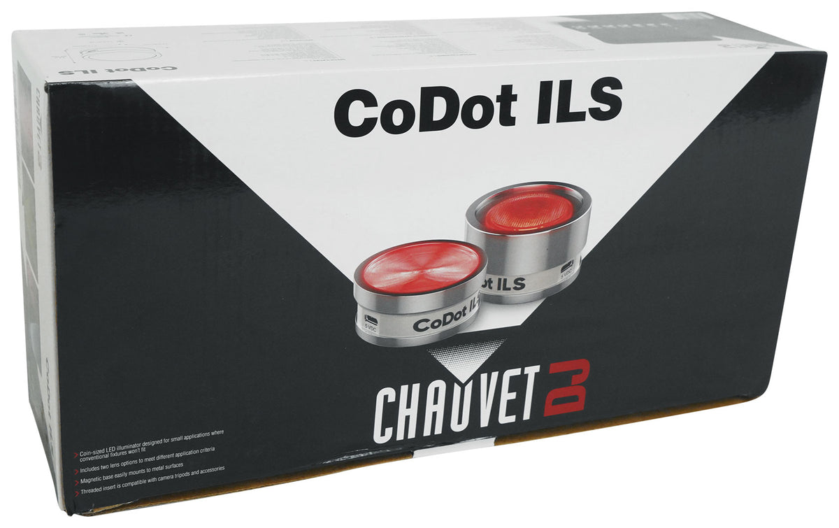Chauvet DJ CoDot ILS 4-pack of Coin-Sized LED Illuminators Lights w/ Carry Case
