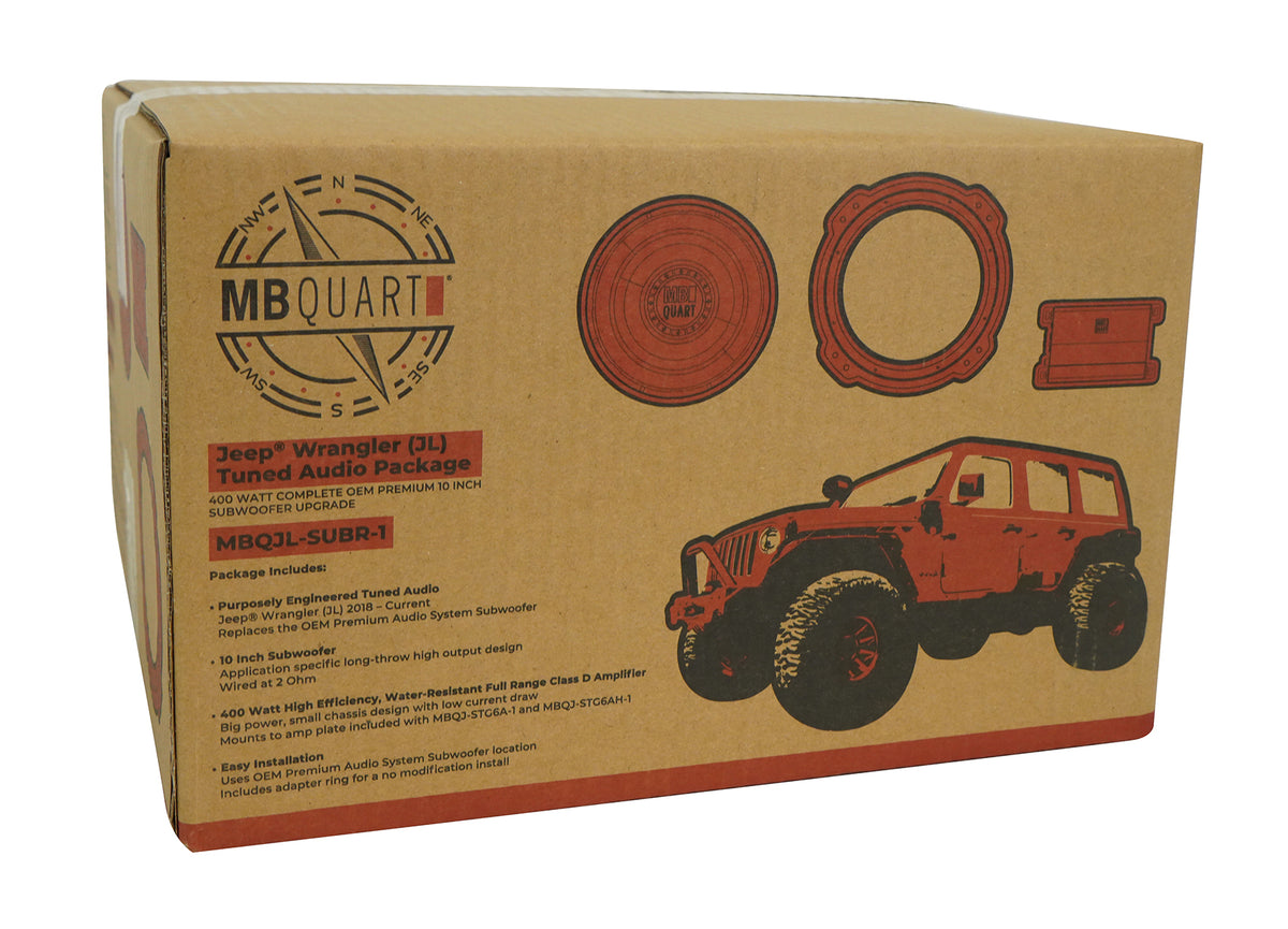 MB Quart MBQJL-SUBR-1 10" 400w Active Subwoofer Upgrade Kit For Jeep Wrangler JL
