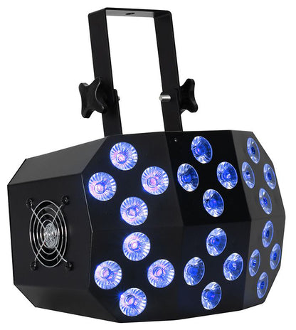 Mega Wash 24 240 Watt Hex LED RGBWA+UV Wash Light + Remote