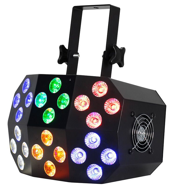 (2) Mega Wash 24 Hex LED RGBWA+UV Wash Lights+Remotes
