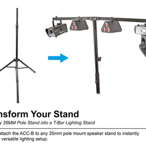Rockville ACC-B Folding T-Bar For 35MM Pole Mount Speaker/Lighting Stand