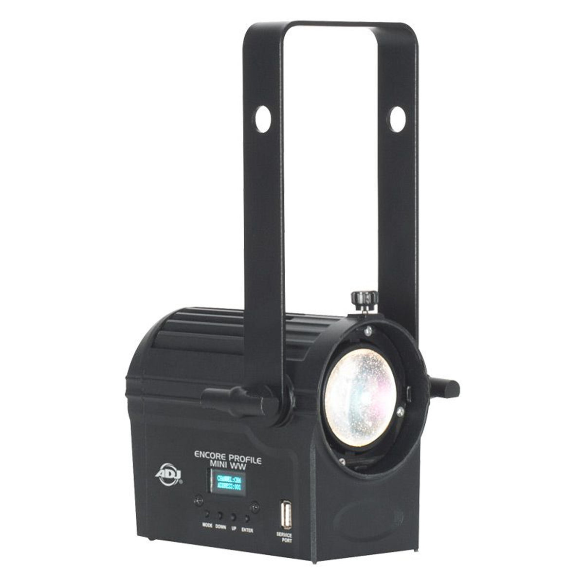 (2) American DJ Encore Profile Mini WW Warm White LED DMX Ellipsoidal Spot Lights