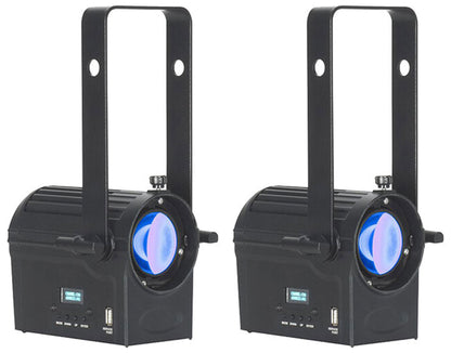 (2) American DJ Encore Profile Mini Color RGBWAL LED Ellipsoidal Spot Lights