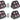 (4) Rockville MINI RF4 V2 Black DJ/Party Wash Lights+RF Remote+APP+Wireless DMX