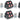 (6) Rockville MINI RF4 V2 Black DJ/Party Wash Lights+RF Remote+APP+Wireless DMX