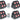 (8) Rockville MINI RF4 V2 Black DJ/Party Wash Lights+RF Remote+APP+Wireless DMX