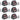(10) Rockville MINI RF4 V2 Black DJ/Party Wash Lights+RF Remote+APP+Wireless DMX