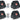 (4) Rockville MINI RF1 V3 Black Bright DJ/Party LED Wash Up Lights+RF Remote+APP