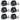 (10) Rockville MINI RF1 V3 Black Bright DJ/Party LED Wash Up Lights+RF Remote+APP
