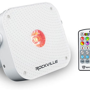 (3) Rockville MINI RF1 V3 White Bright DJ/Party LED Wash Up Lights+RF Remote+APP