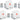 (5) Rockville MINI RF1 V3 White Bright DJ/Party LED Wash Up Lights+RF Remote+APP