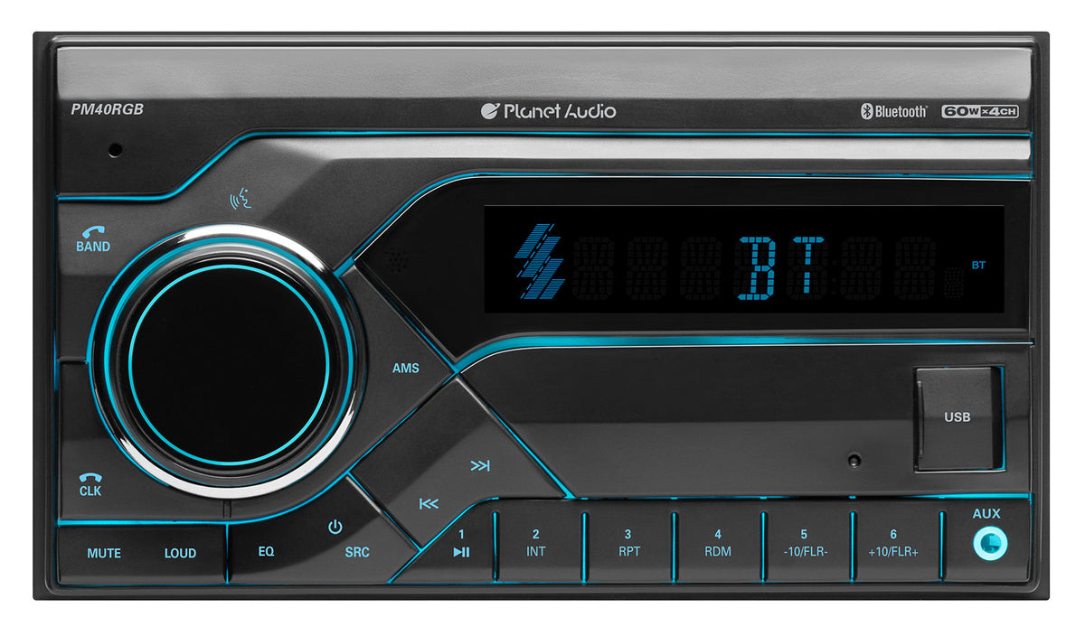 PM40RGB 2-Din Digital Media Car Stereo Receiver