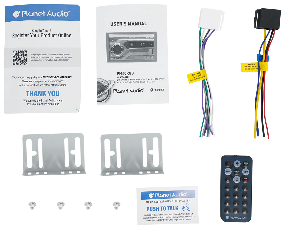 PM40RGB 2-Din Digital Media Car Stereo Receiver