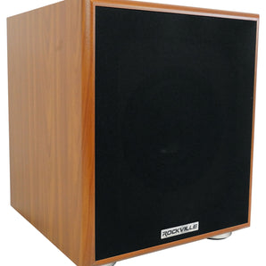 Rockville ROCK SHAKER 6.5" Inch Wood 200w Powered Home Theater Subwoofer Sub