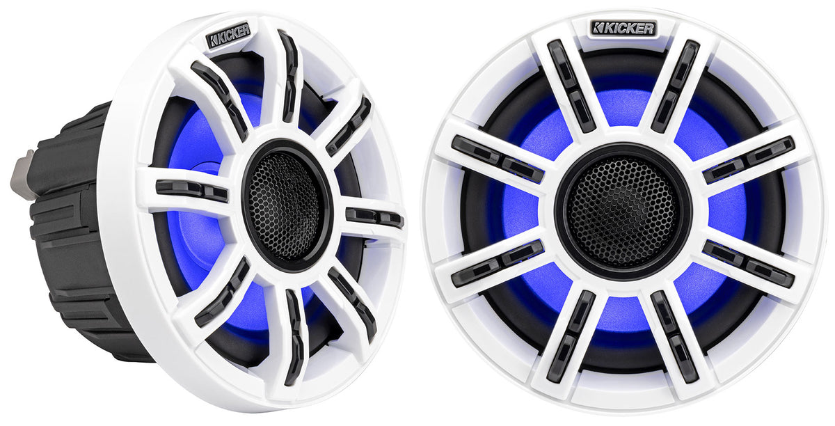 Pair KICKER 51MSC65 MSC65 6.5" 200 Watt Premium Marine Speakers 4-Ohm