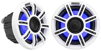Pair KICKER 51MSC65 MSC65 6.5" 200 Watt Premium Marine Speakers 4-Ohm