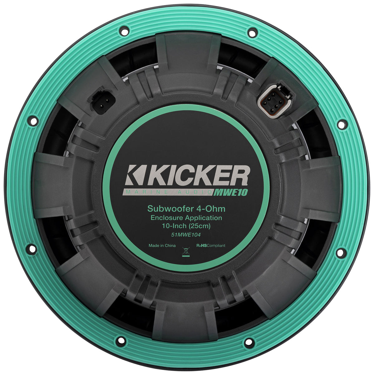 KICKER 51MWE104 10" 400 Watt RMS Marine Boat Subwoofer 4-Ohm Sub