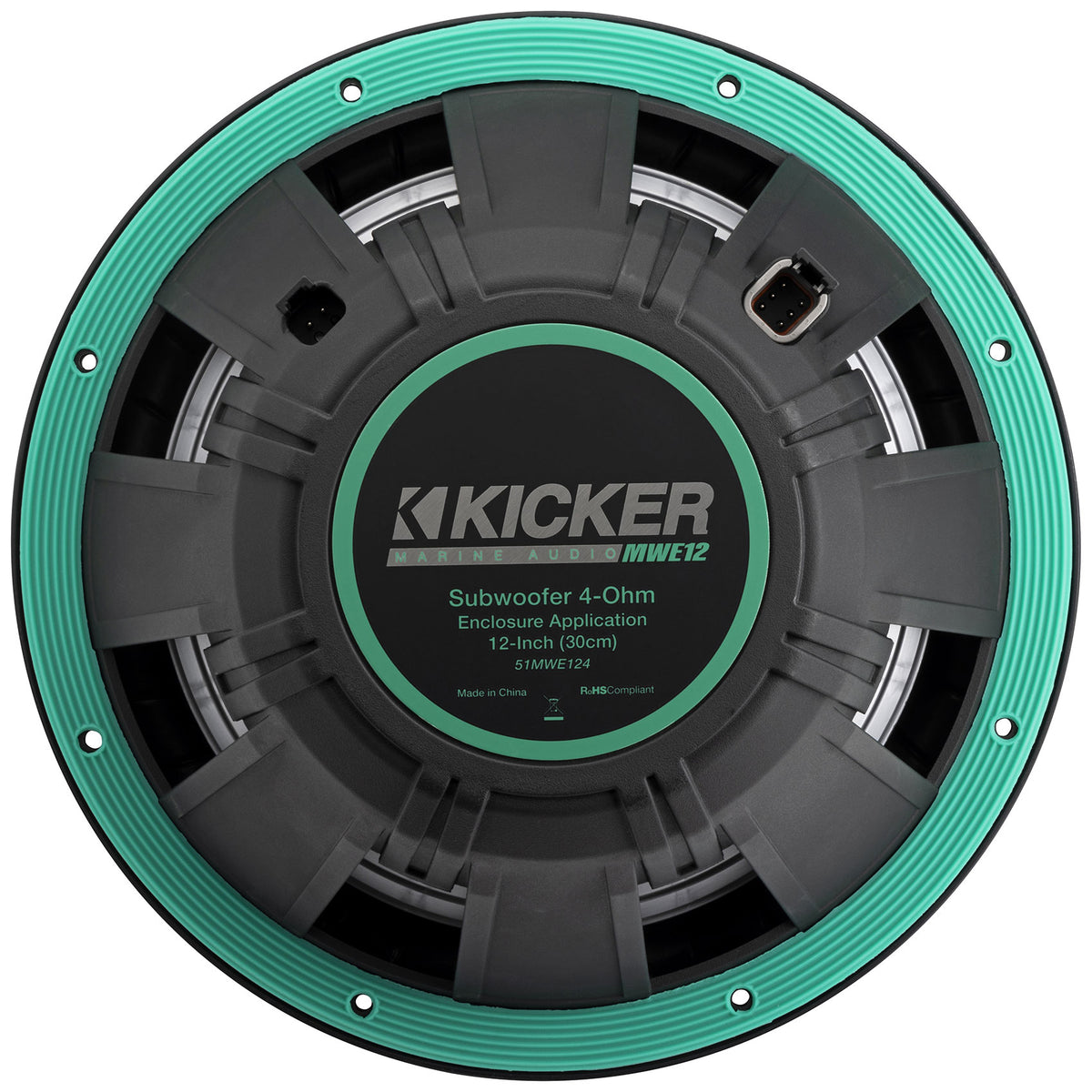 KICKER 51MWE124 12" 450 Watt RMS Marine Boat Subwoofer 4-Ohm Sub