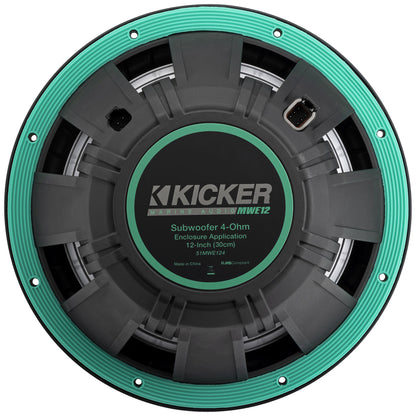 KICKER 51MWE124 12" 450 Watt RMS Marine Boat Subwoofer 4-Ohm Sub