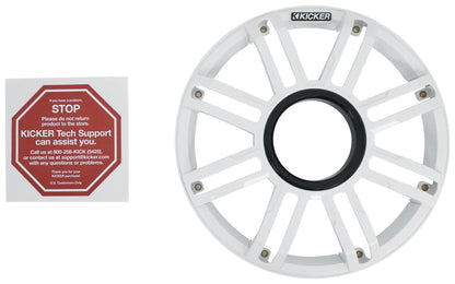 KICKER 51MWG10W MWG 10" Premium White Subwoofer Marine Grille
