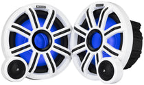 Pair KICKER 51MSS8 8" 400 Watt Premium Marine Component Speakers 4-Ohm MSS8