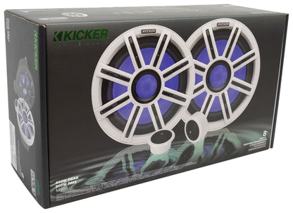 Pair KICKER 51MSS8 8" 400 Watt Premium Marine Component Speakers 4-Ohm MSS8