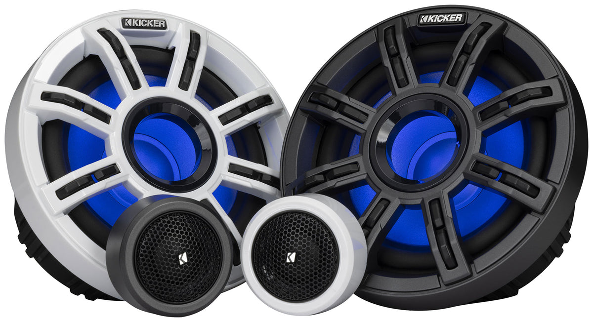 Pair KICKER 51MSS65 6.5" 200 Watt Premium Marine Component Speakers 4-Ohm MSS65