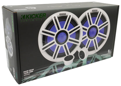 Pair KICKER 51MSS65 6.5" 200 Watt Premium Marine Component Speakers 4-Ohm MSS65