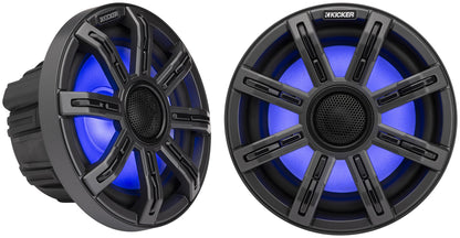 Pair KICKER 51MSC8 MSC84 8" 400 Watt Premium Marine Boat Speakers 4-Ohm