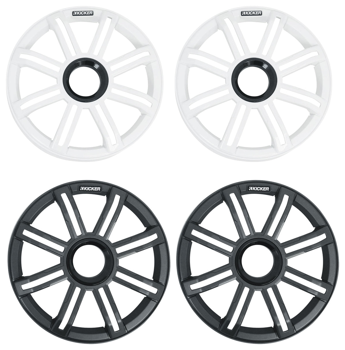 Pair KICKER 51MSC8 MSC84 8" 400 Watt Premium Marine Boat Speakers 4-Ohm