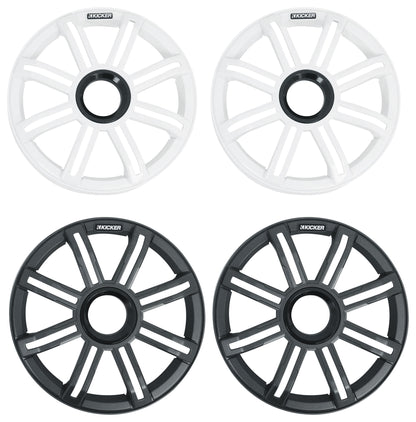 Pair KICKER 51MSC8 MSC84 8" 400 Watt Premium Marine Boat Speakers 4-Ohm